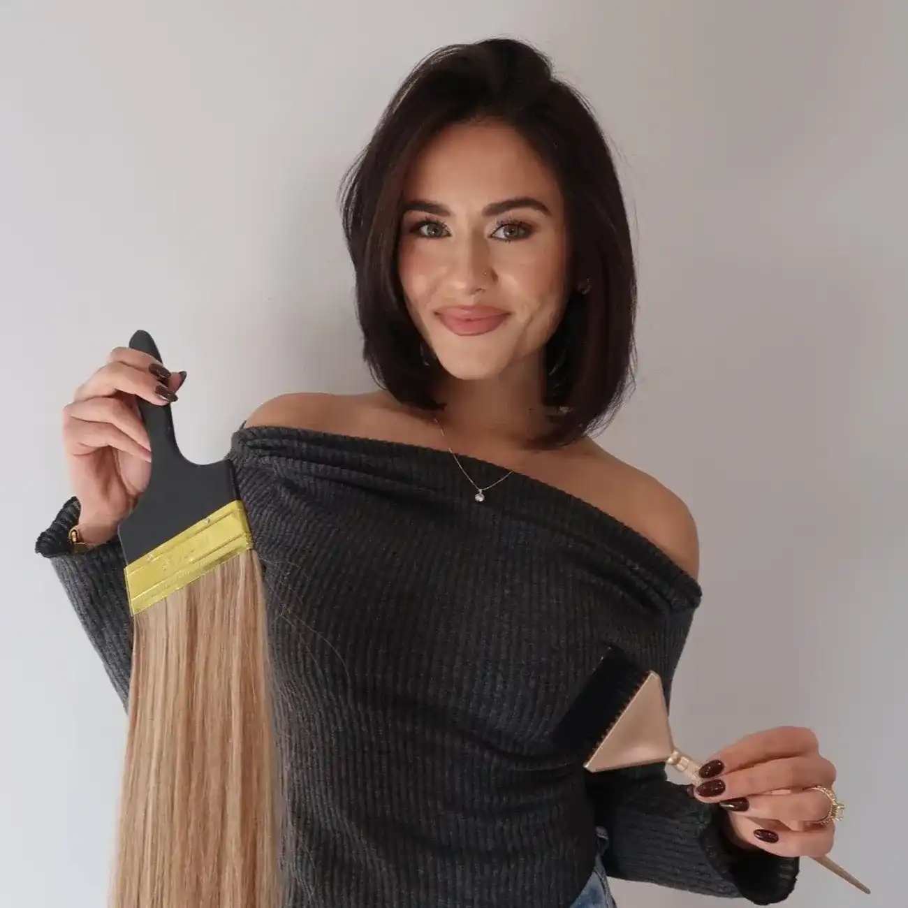 Portrait of Shelby, a professional stylist at Panico Salon & Spa, showcasing their expertise and style.